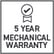 5-Year Mechanical Warranty