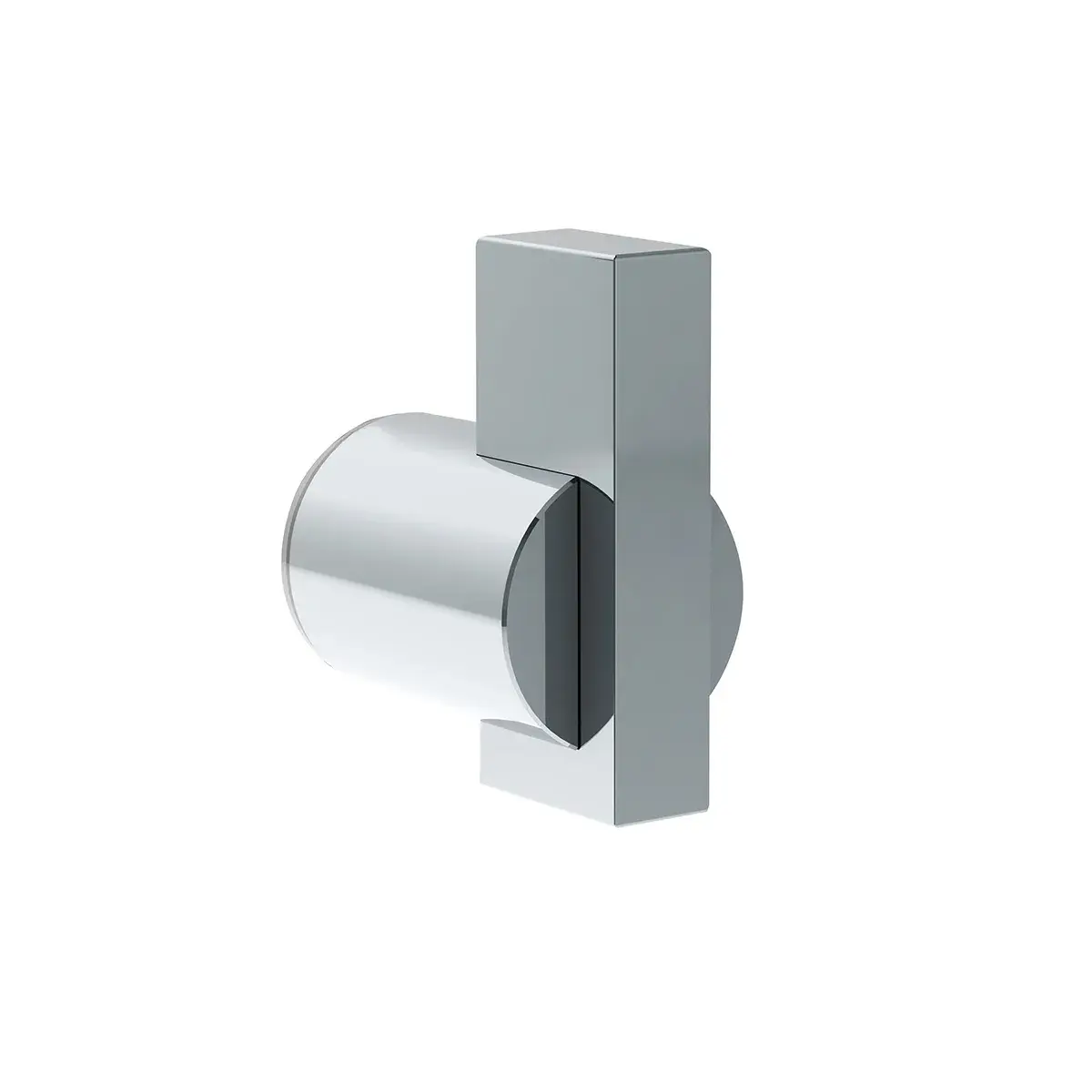 Single Shower Door Knob; Glass Mounted Robe Hook